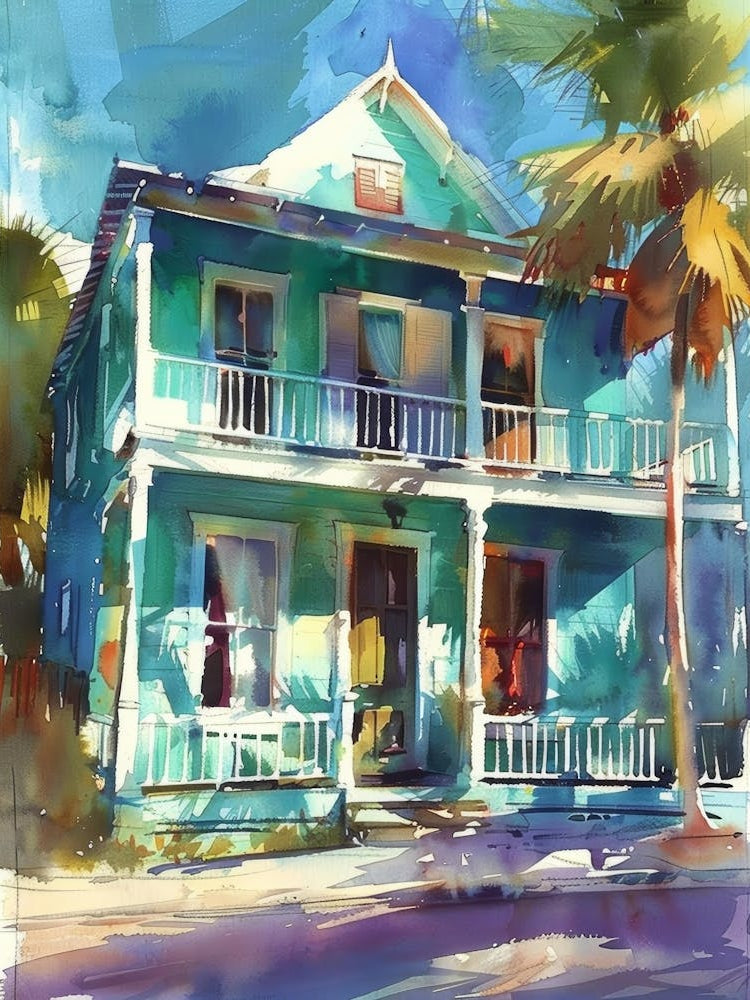 Key West Watercolor Painting