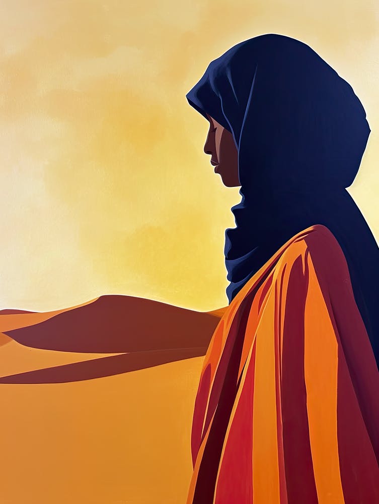 Woman In The Desert, Arabian