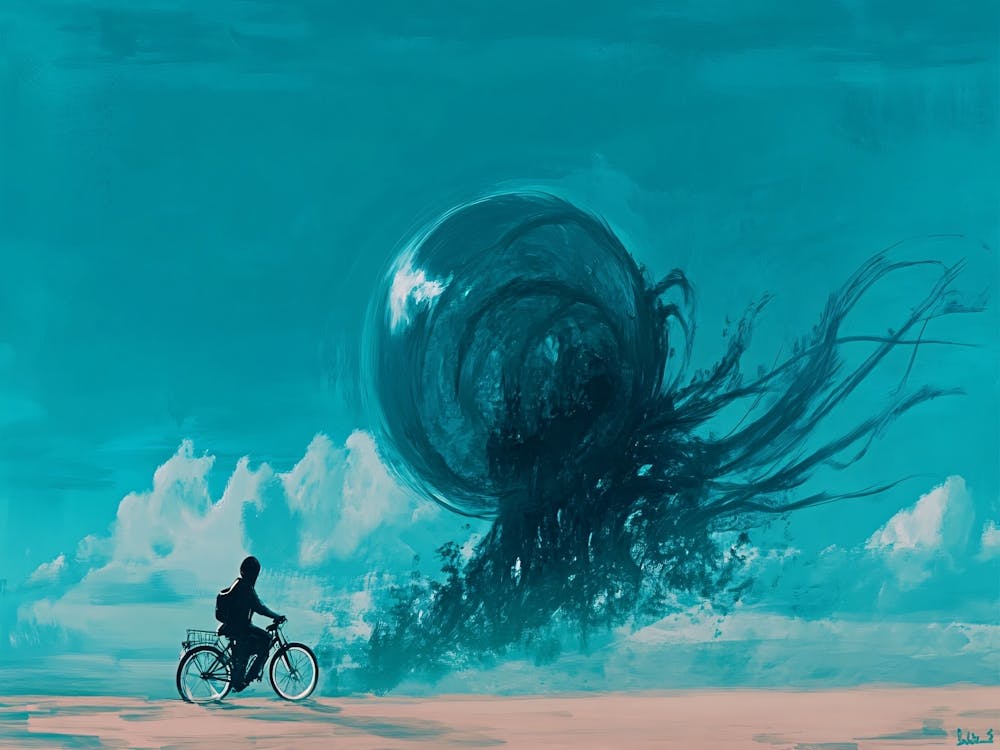 Mann Auf Einem Fahrrad