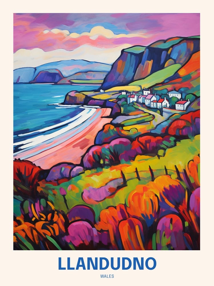Llandudno Wales  2 Uk Travel Poster