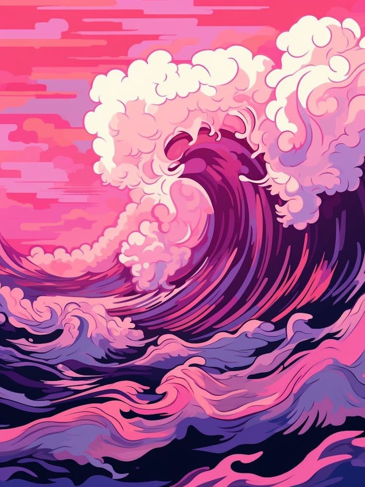Waves Abstract Geometric Illustration 2