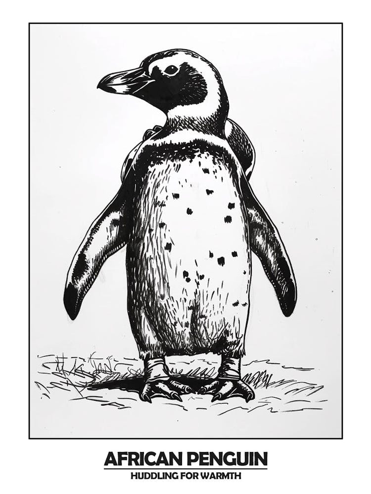 Penguin Huddling For Warmth Poster 3