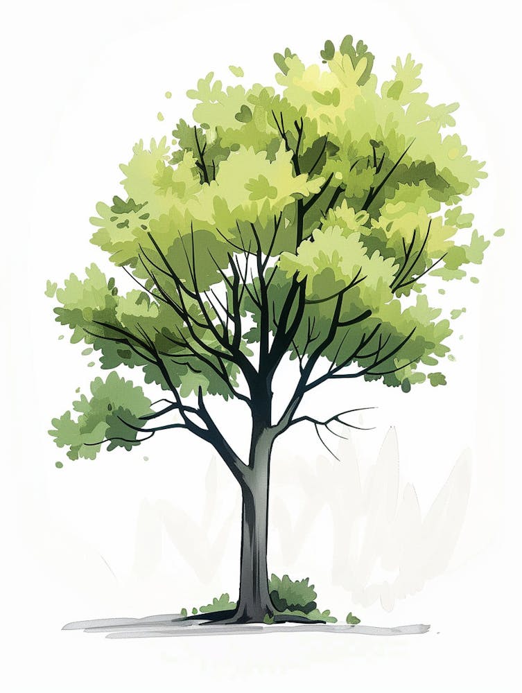 Poplar Tree Pixel Illustration 4