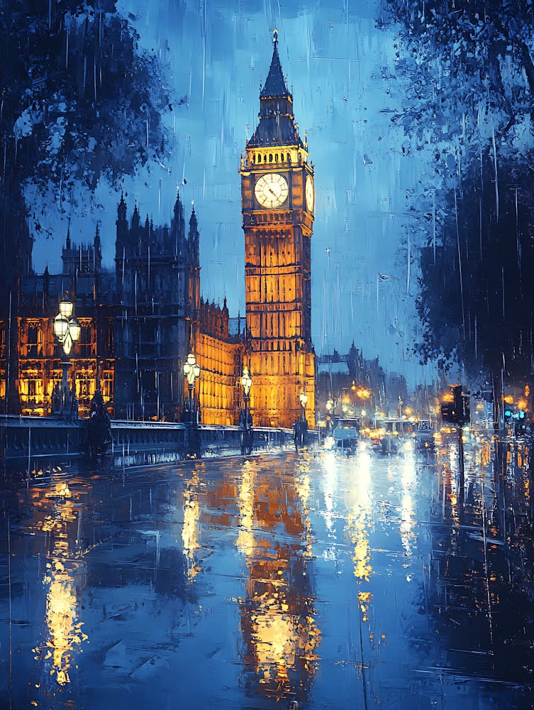 Big Ben In The Rain 1