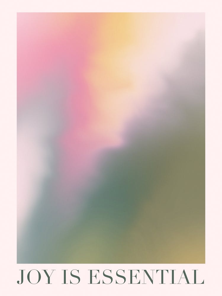 Joy Is Essential. Minimalist Quote Gradient