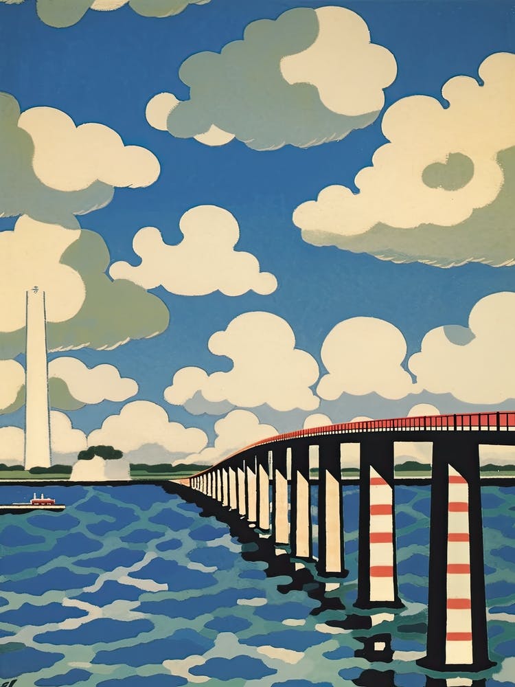 Oresun Bridge, Sweden Colourful 2