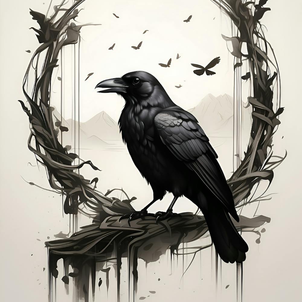 Cute crow animal