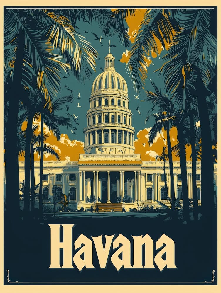 Aihrgdesign A Retro Travel Poster For Havana