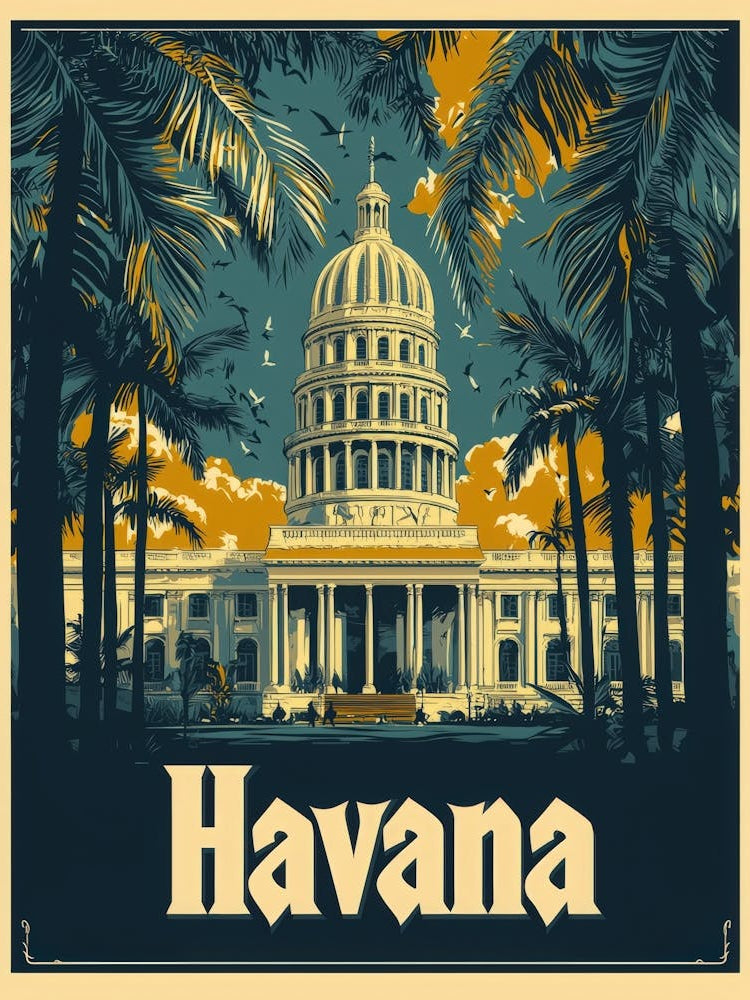 Aihrgdesign A Retro Travel Poster For Havana