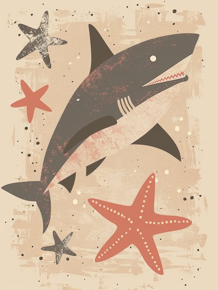 Shark & Starfish Muted Pastels 4