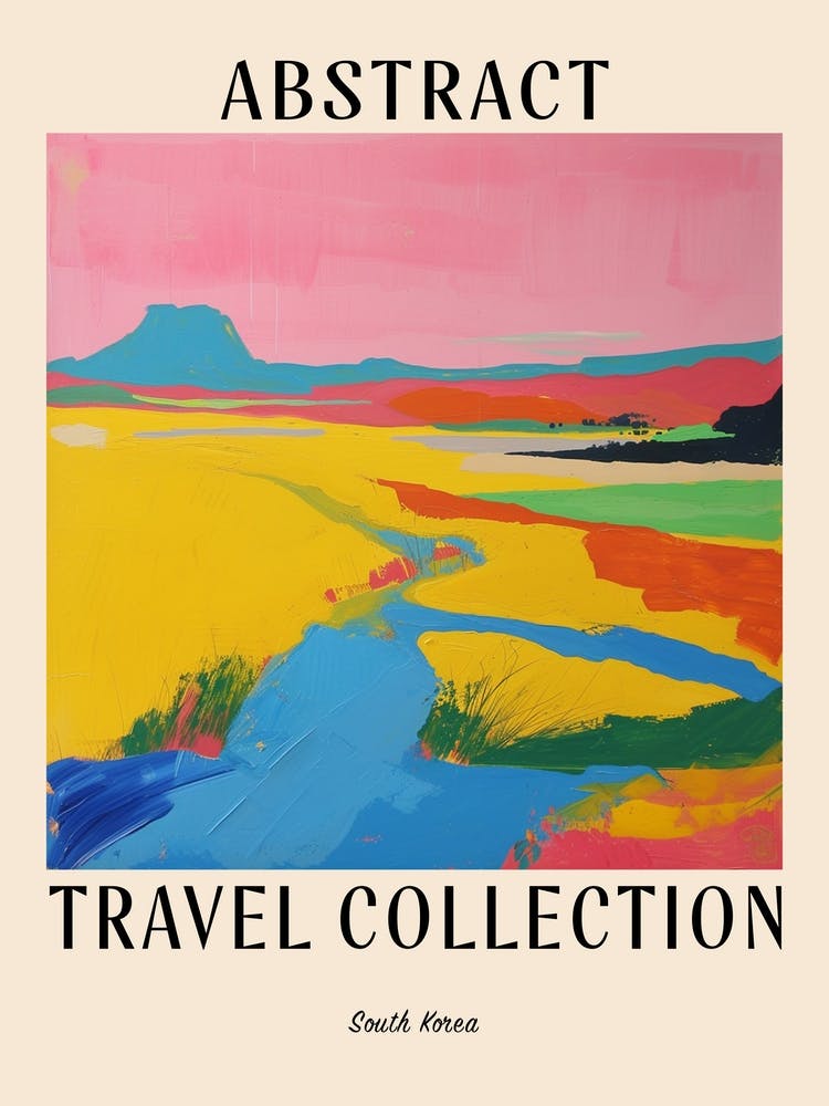 Abstract Travel Collection Poster South Korea 1