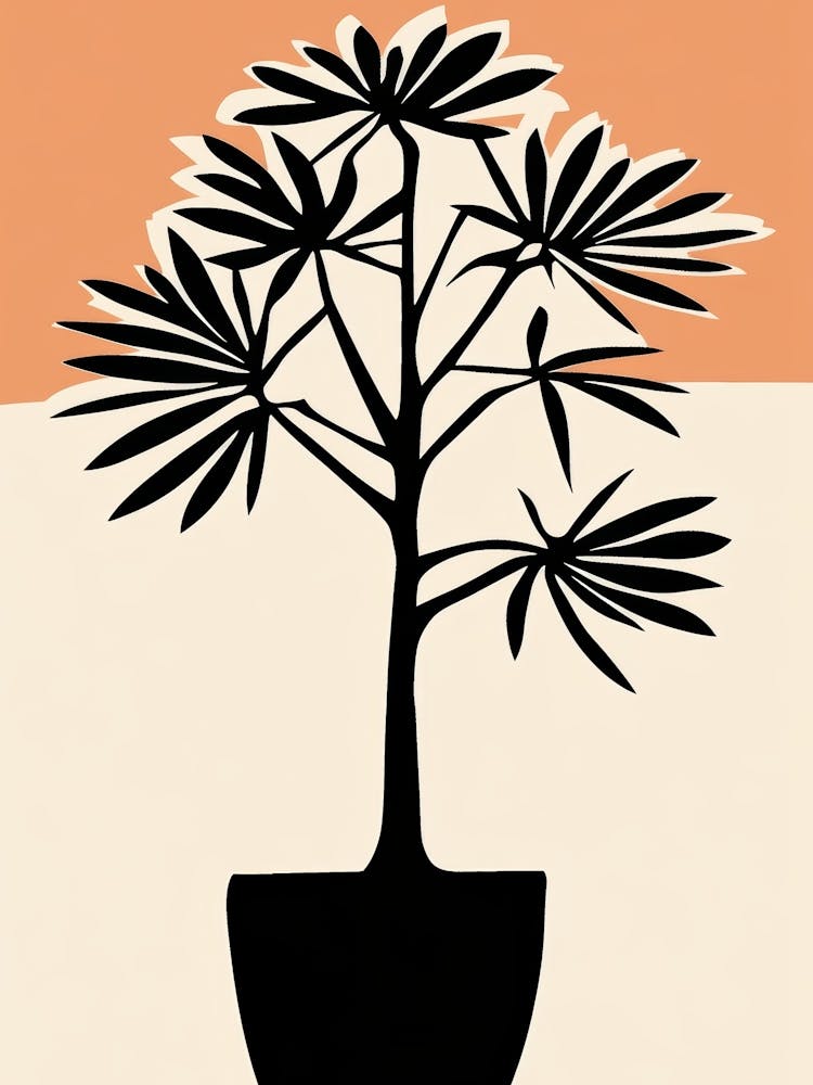 Palm Tree In A Pot 4