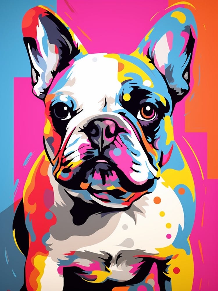French Bulldog Pop Art Paint 1