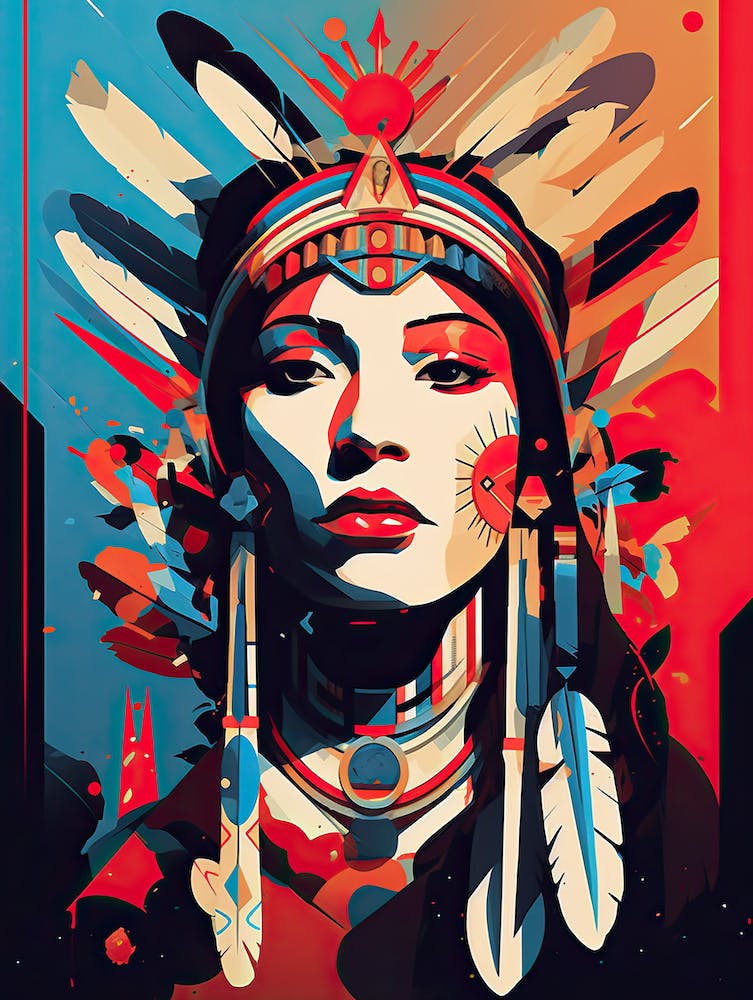 Strahlende Farben der Kunst der amerikanischen Ureinwohner