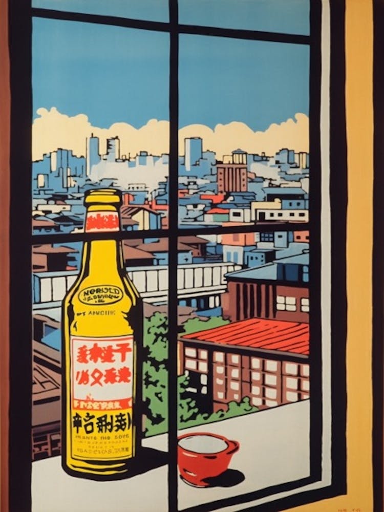 A Window View Of Tokyo In The Style Of Pop Art 1