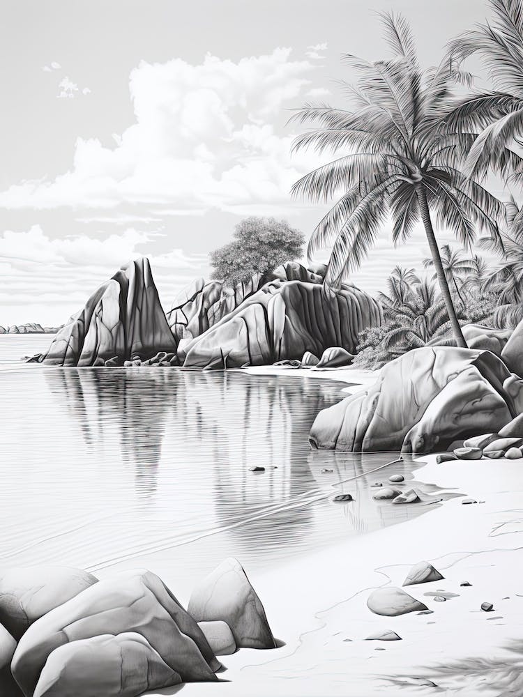 A Horse Oil Painting In Anse Cocos, Seychelles, Portrait 1