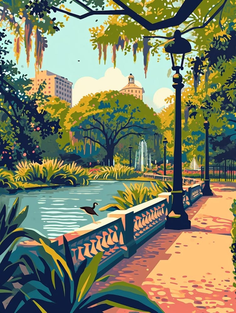 City Park Retro Pop Art 1