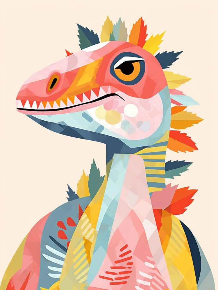 Colourful Dinosaur Dromaeosaurus 4