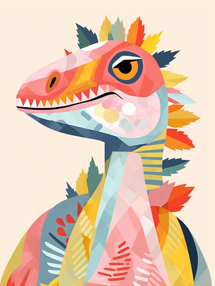 Colourful Dinosaur Dromaeosaurus 4