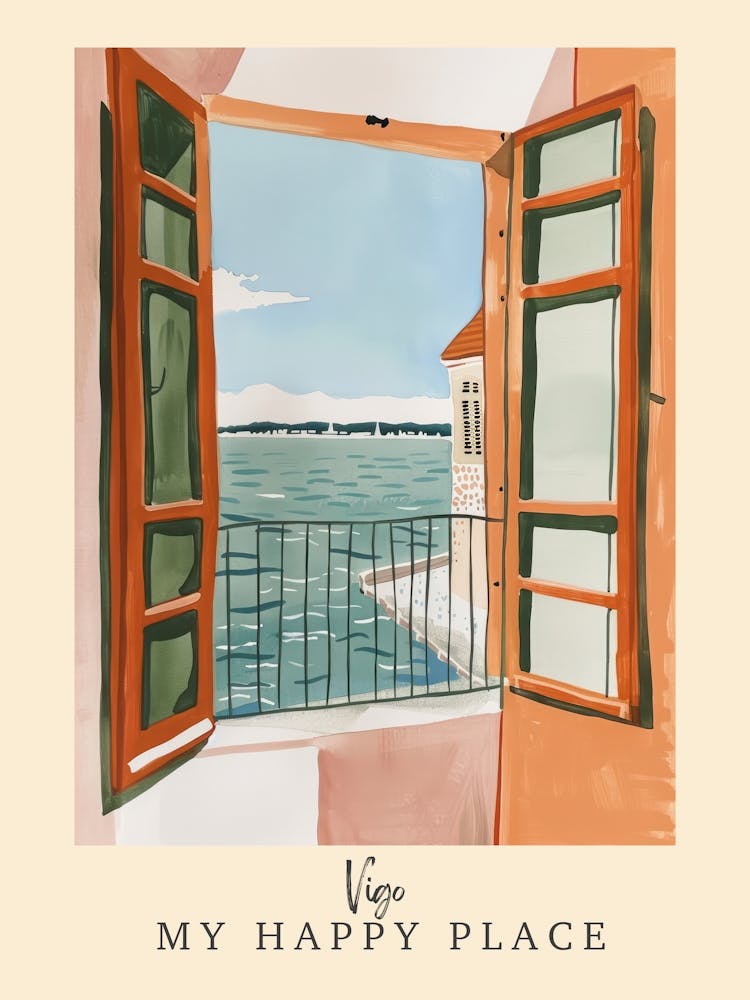 My Happy Place Vigo 4 Travel Poster