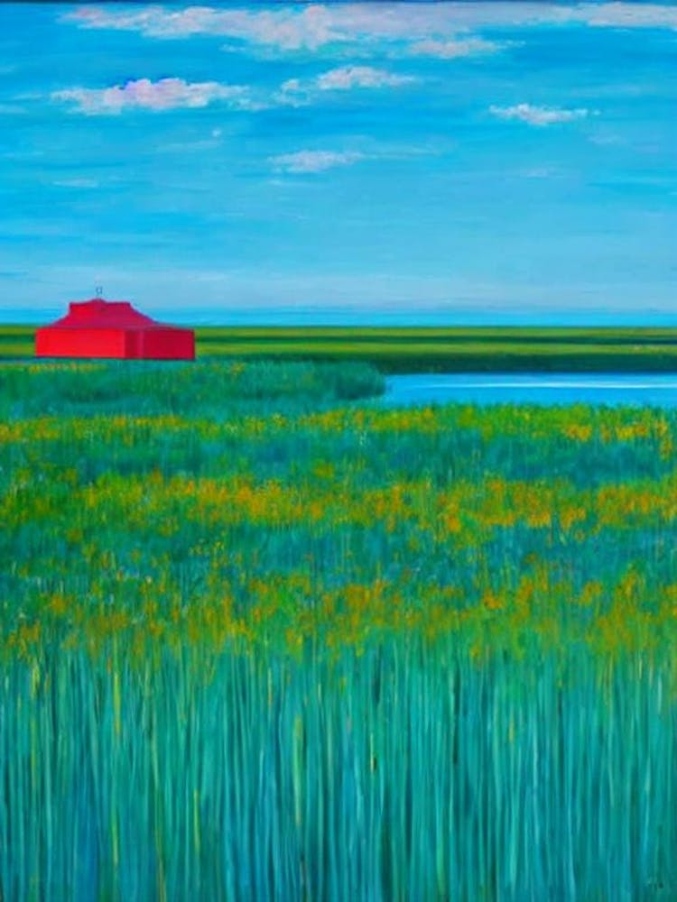 Everglades National Park United States Of America Blue Oil Painting 2 