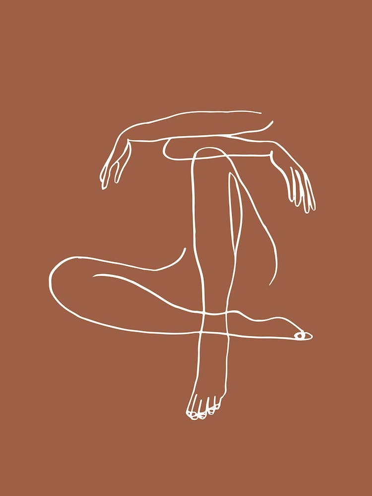Sitting Legs Arms Crossed Terracotta