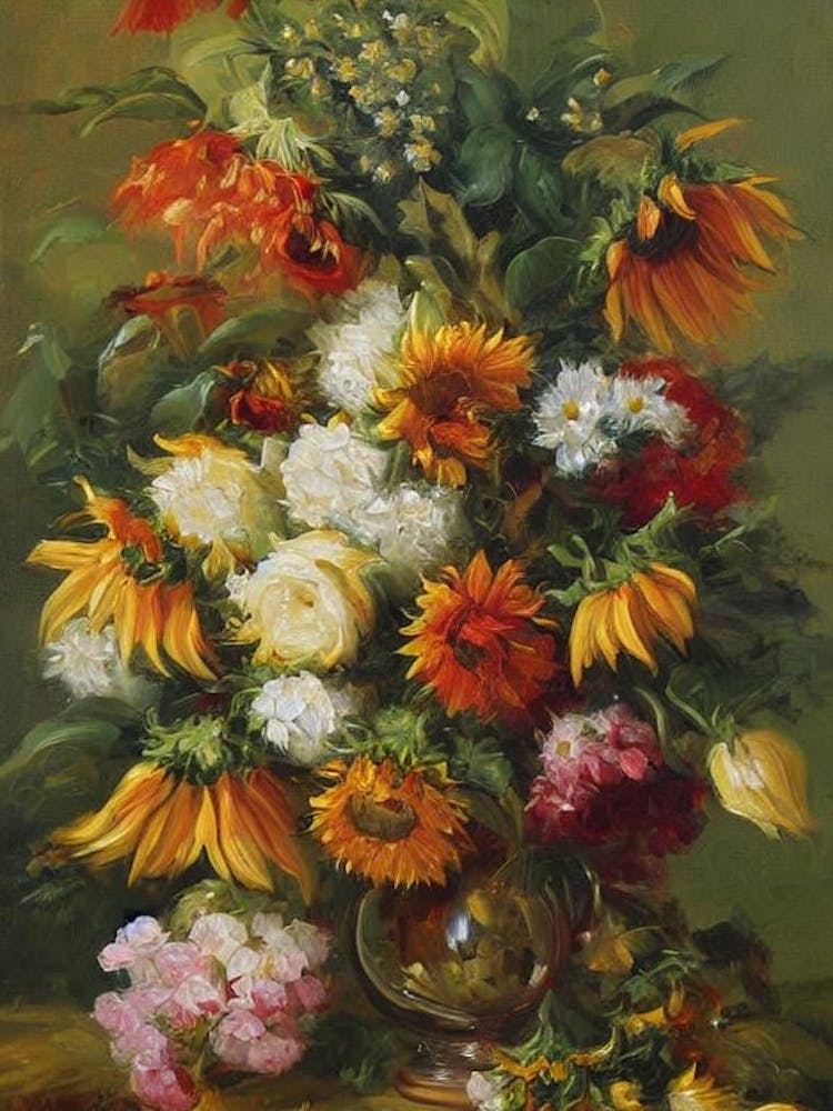 Sunflower Painting 1 Flower