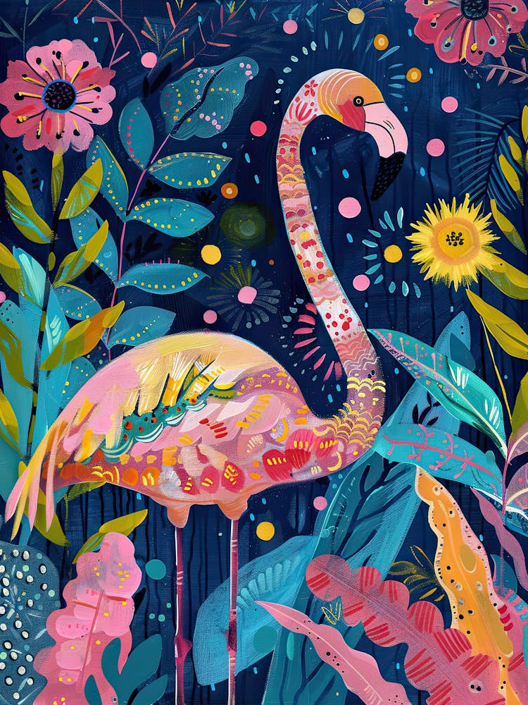 Scarlet Feathers Matisse Style