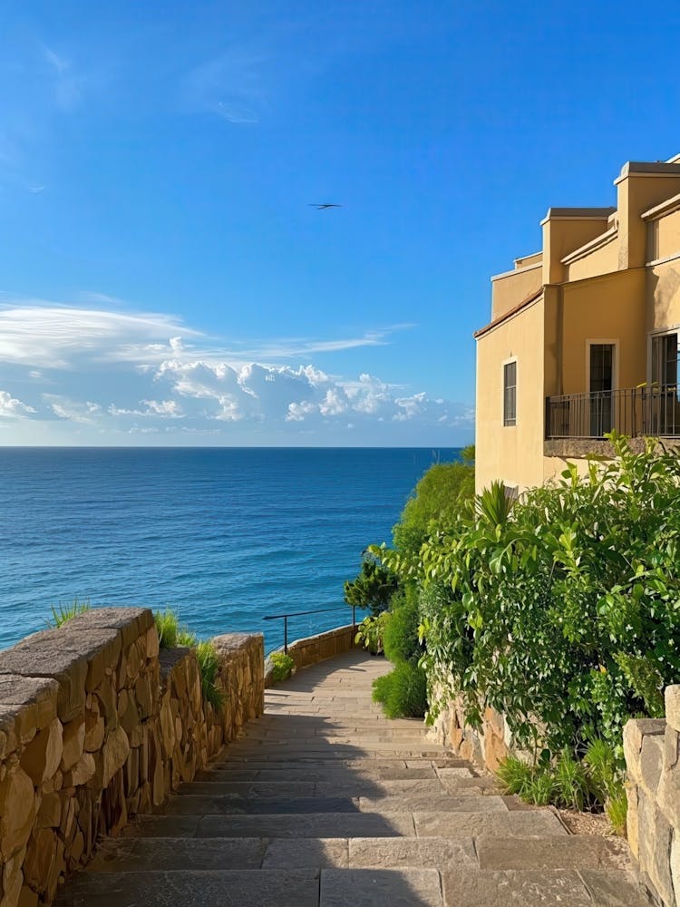 Stairs Leading To The Sea