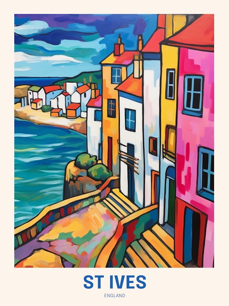 St Ives England 2 Uk Travel Poster