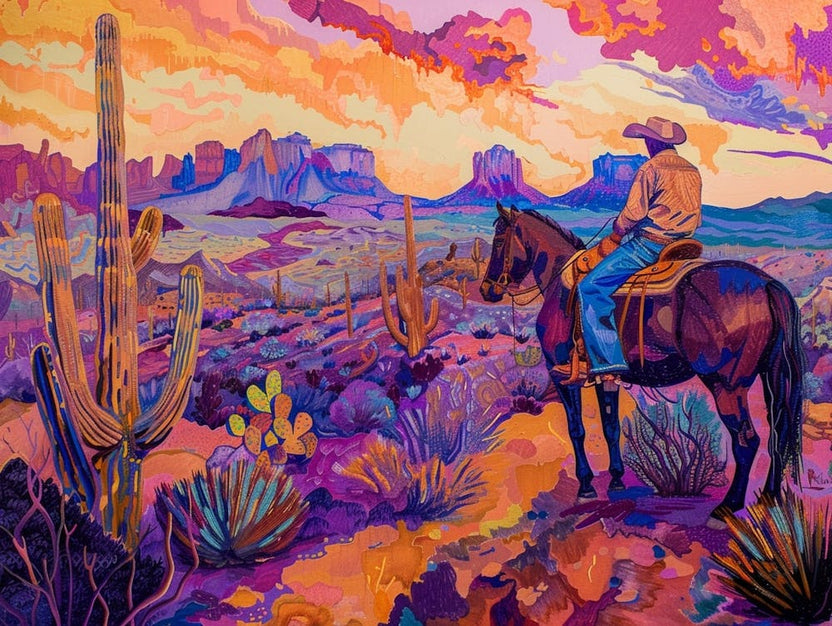 Cowboy Painting Sonoran Desert Arizona 2