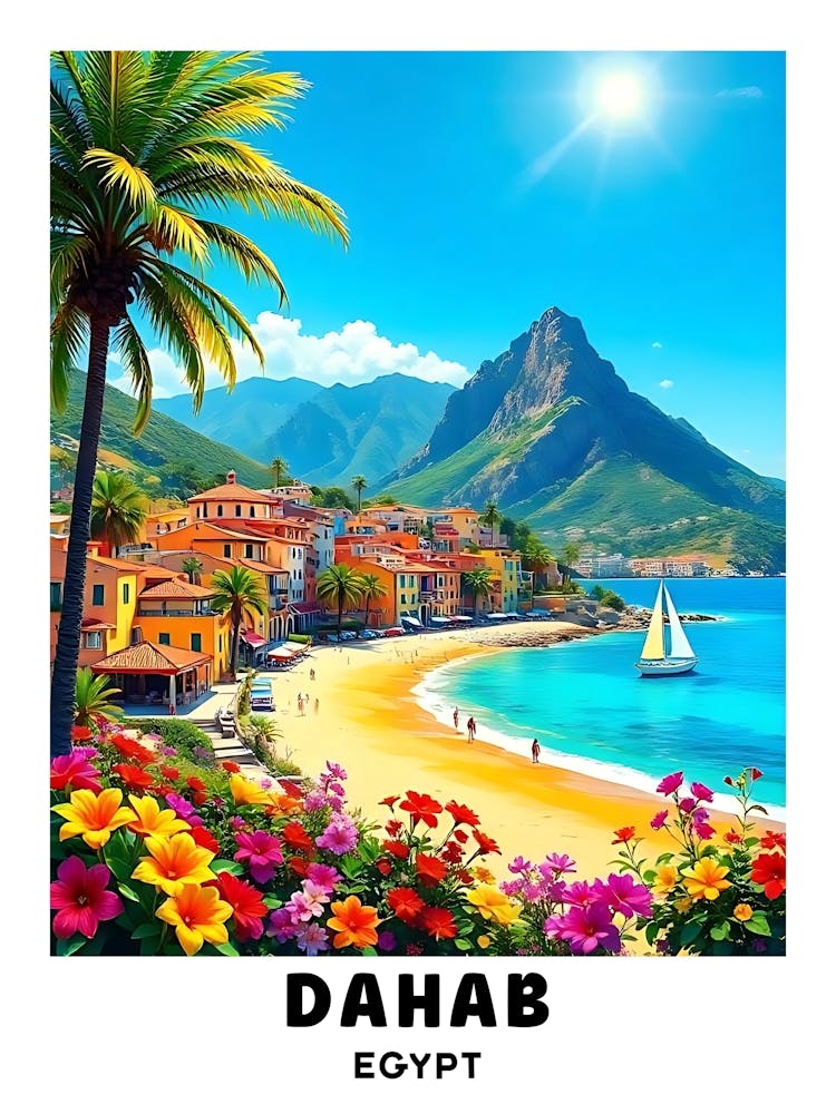 Dahab -  Egypt Vintage Travel Poster 1