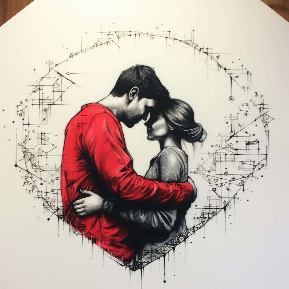 Love couple art