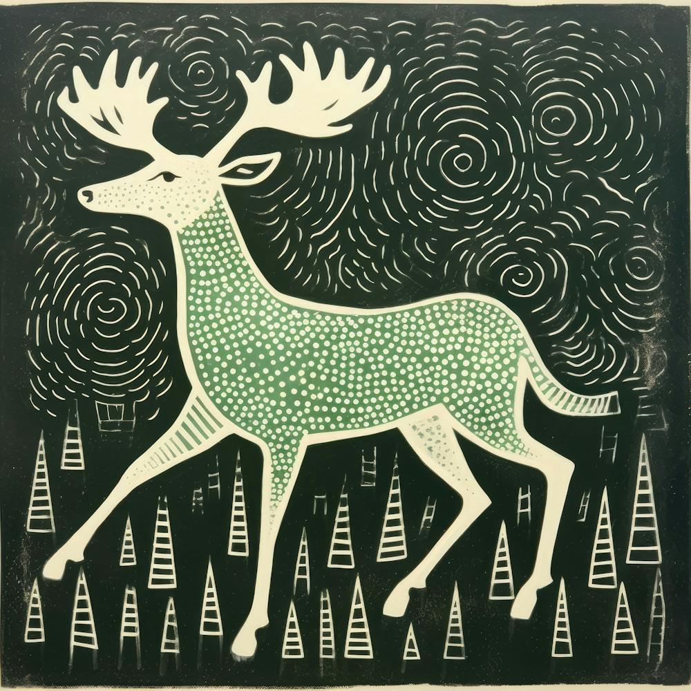 Cerf Dans La Forêt 2