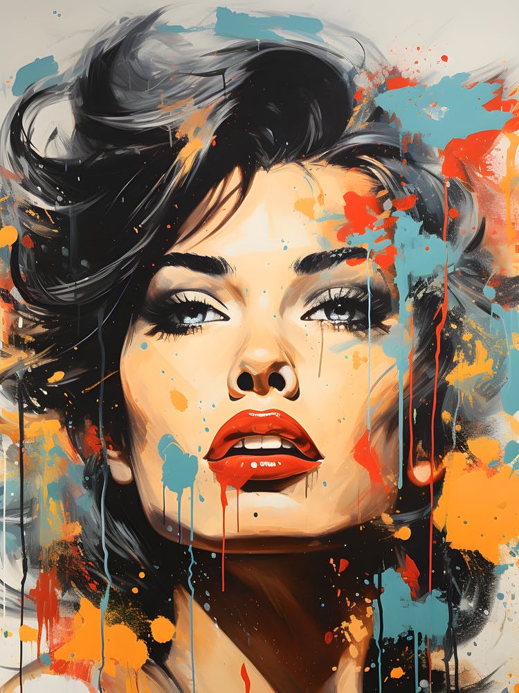 Modern Pop Art Portrait Of A Woman