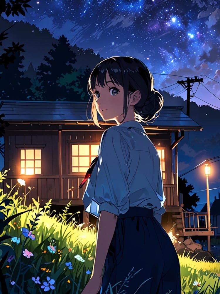 anime night sky 1