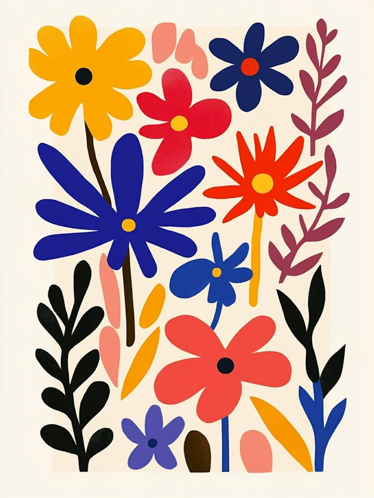 Flowers On A White Background 1