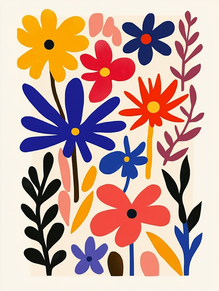 Flowers On A White Background 1