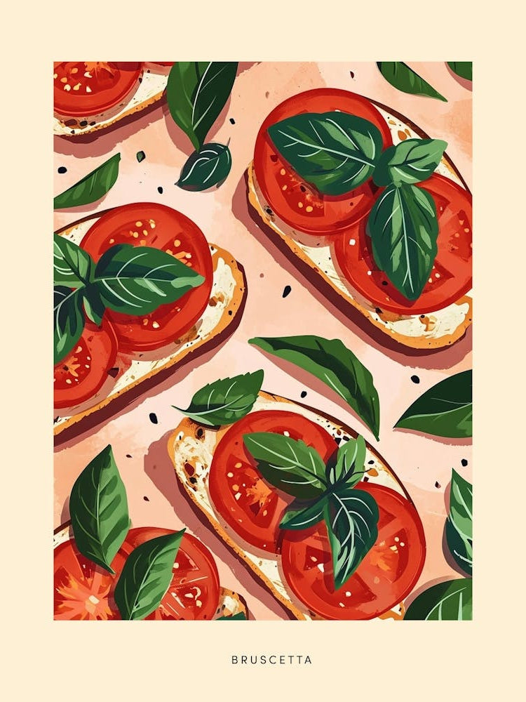 Bruscetta Art Deco Poster 3