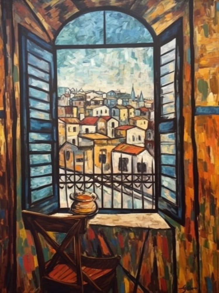 Window View Of Venice Of In The Style Of Cubism 3