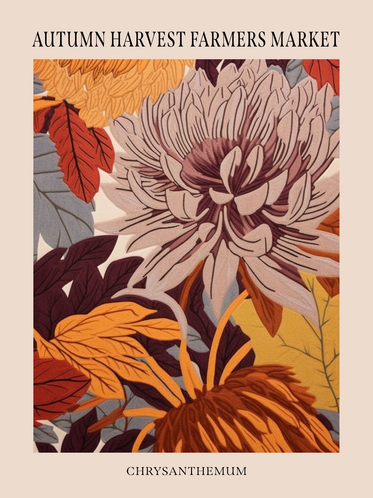 Fall Botanicals Chrysanthemum 1 Poster