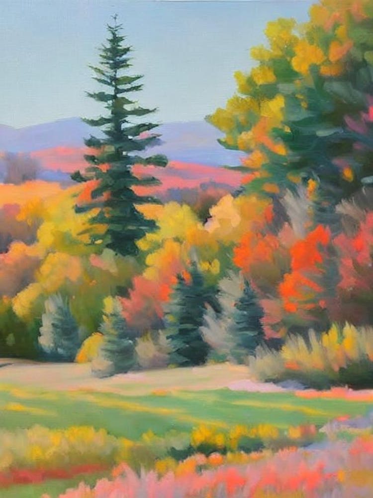 Conifers Tree Watercolour 2