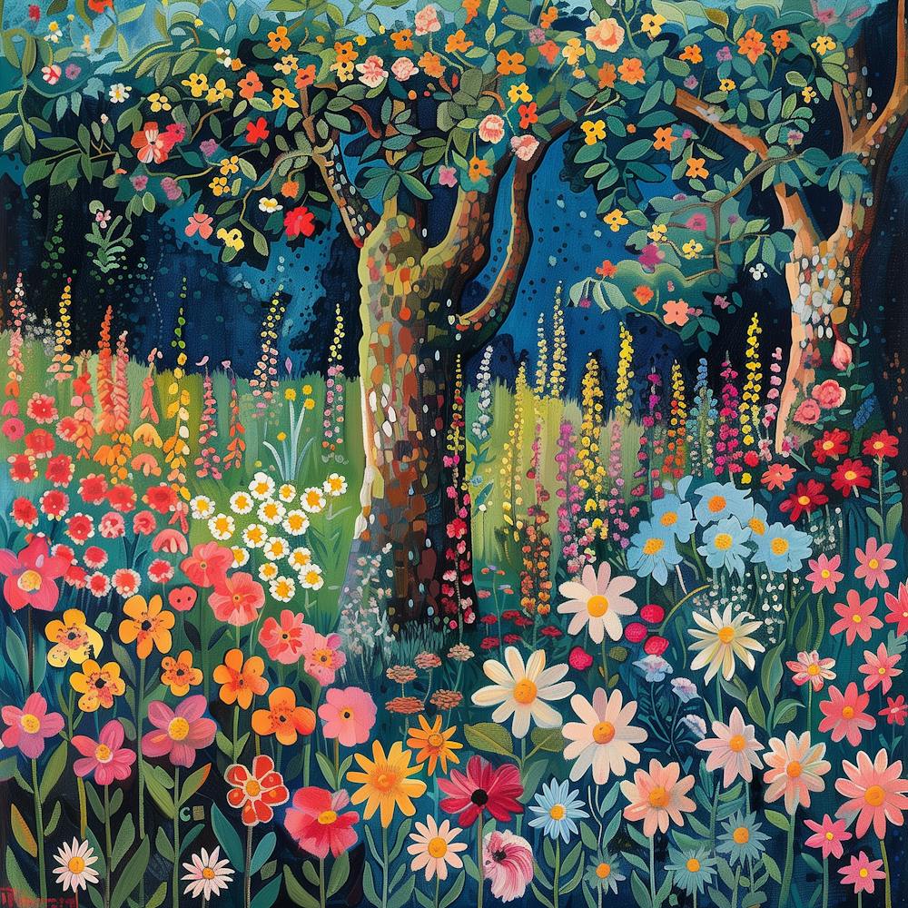 William Morris Bright Spring Flowers Garden