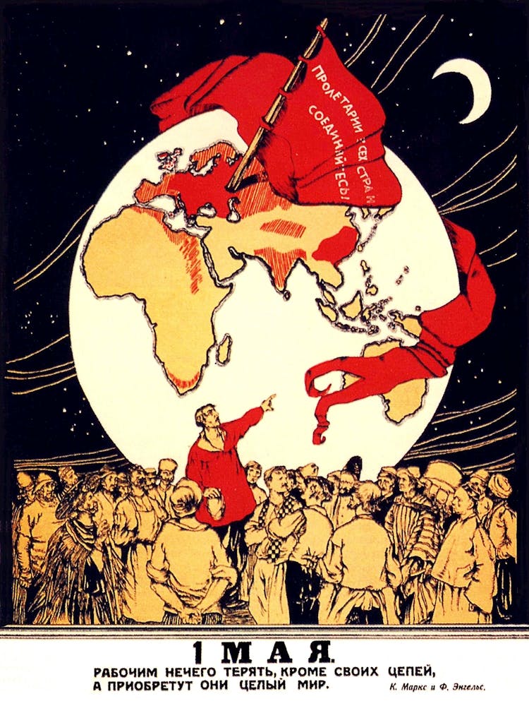 First Of May, Vintage USSR Propaganda Poster