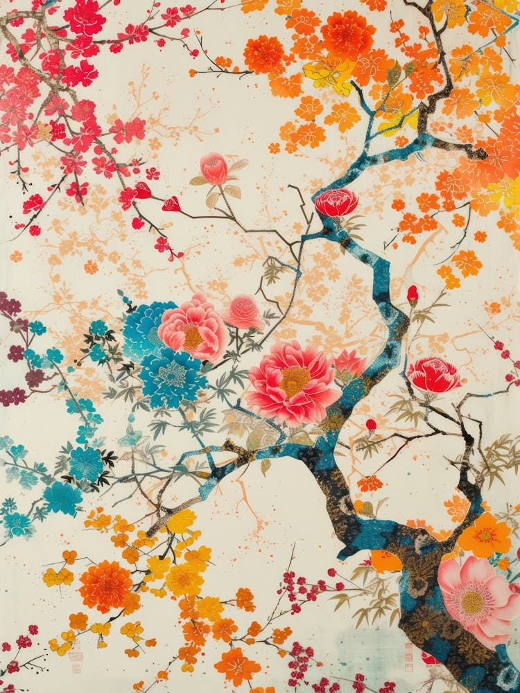 Hokusai  Great Japan Floral Japanese 5