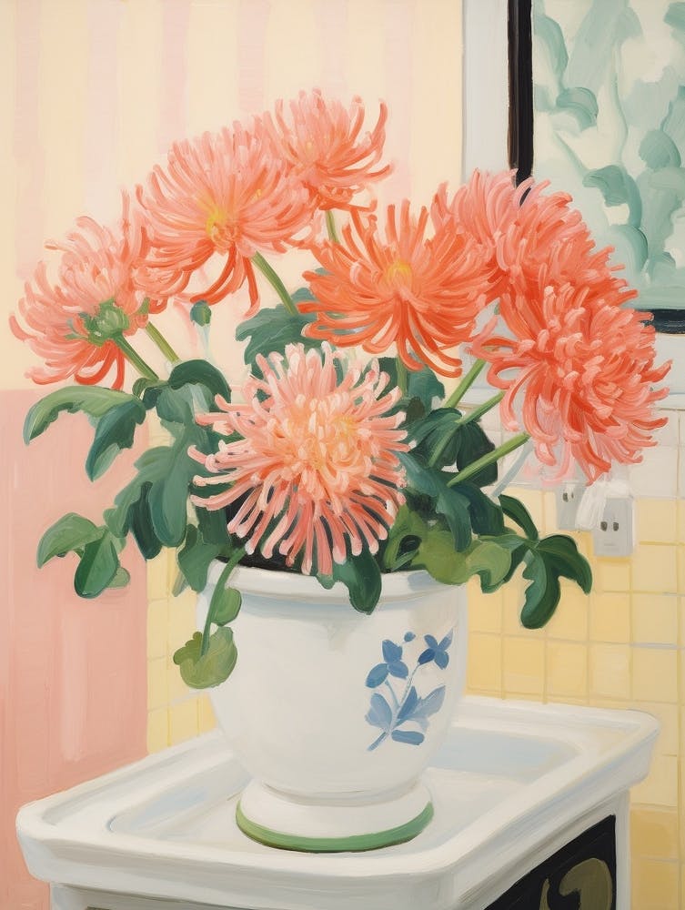 A Vase With Chrysanthemum, Flower Bouquet 2