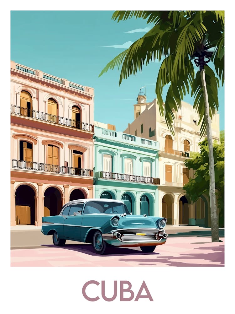 Affiche de voyage Cuba 1