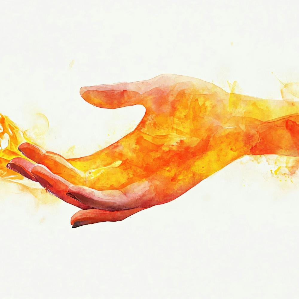 Hand Reaching For Fire