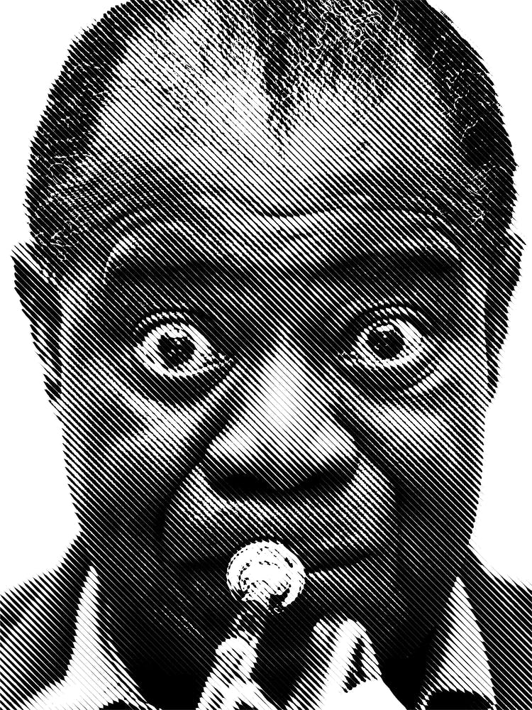 Louis Armstrong Line Art Illustration