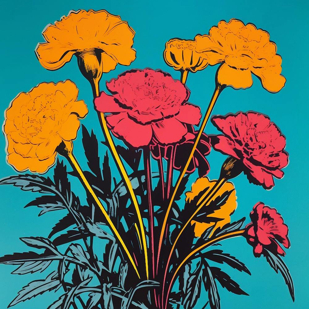 Marigold 1 Pop Art Illustration Square